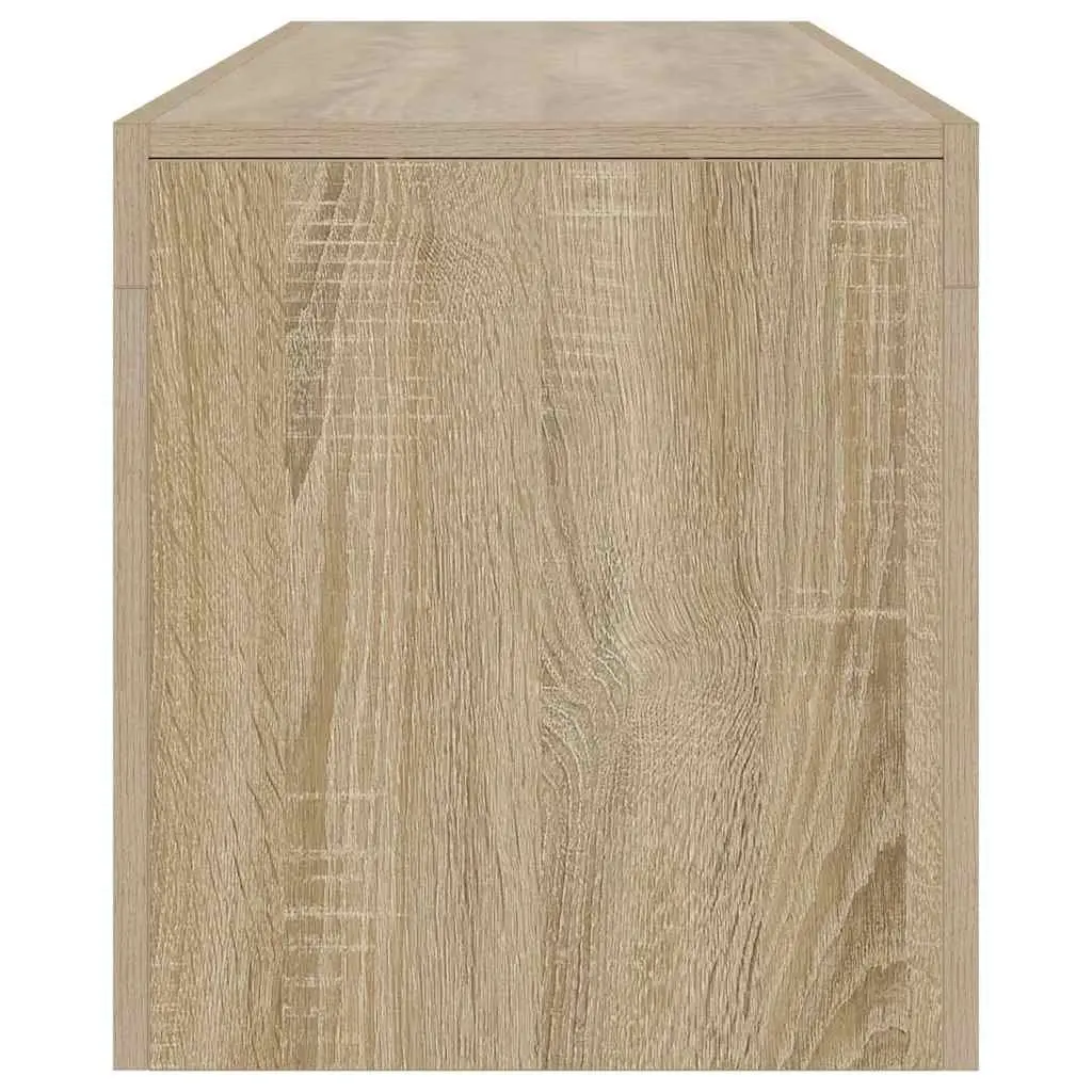 TV Cabinet with RGB LED Lights Brown Engineered Wood Media Stand 140 x 36.5 x 40 cm