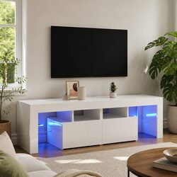 Friendly Modern TV Cabinet with RGB LED Features