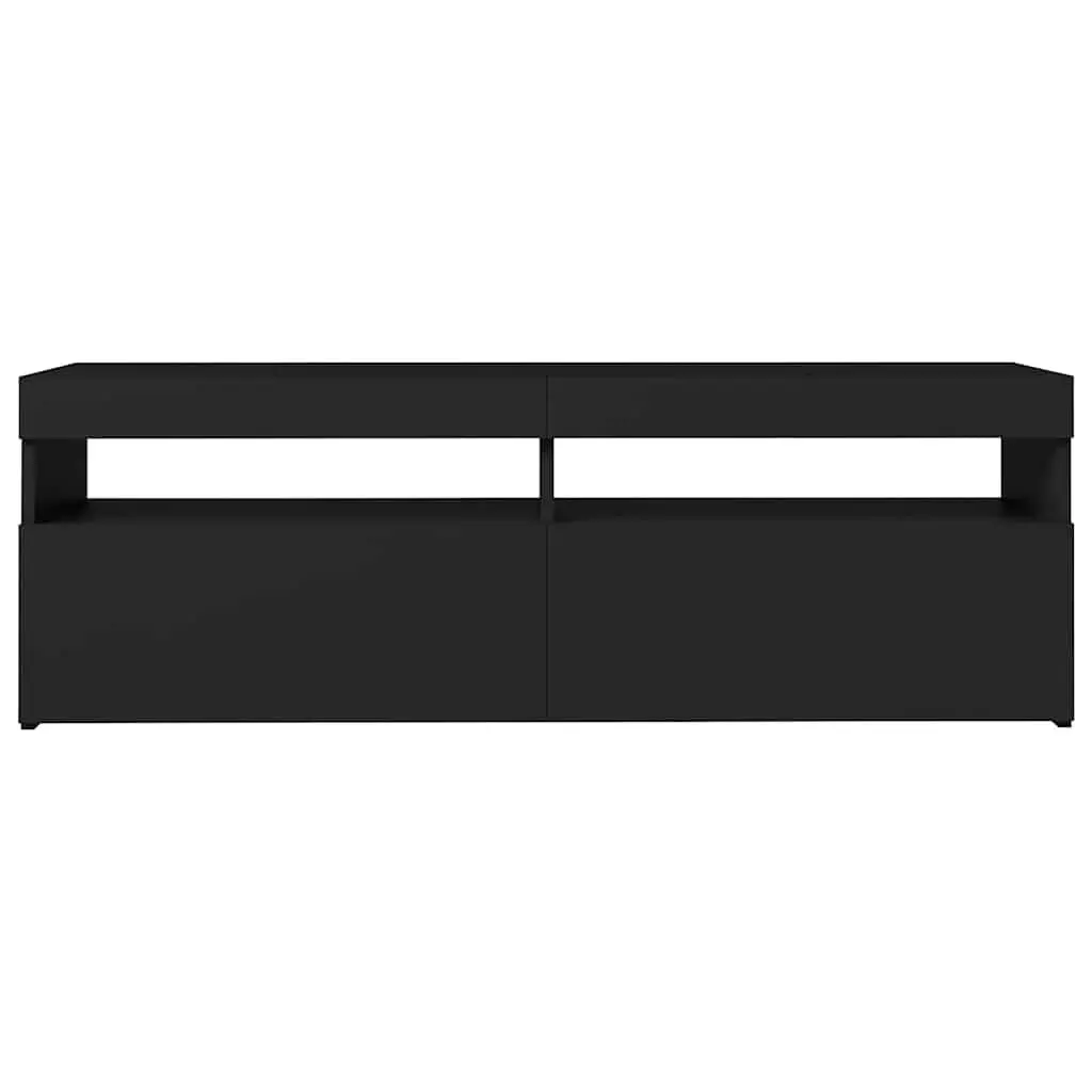 TV Cabinet RGB LED Lights Black Media Stand 120 x 35 x 40 cm