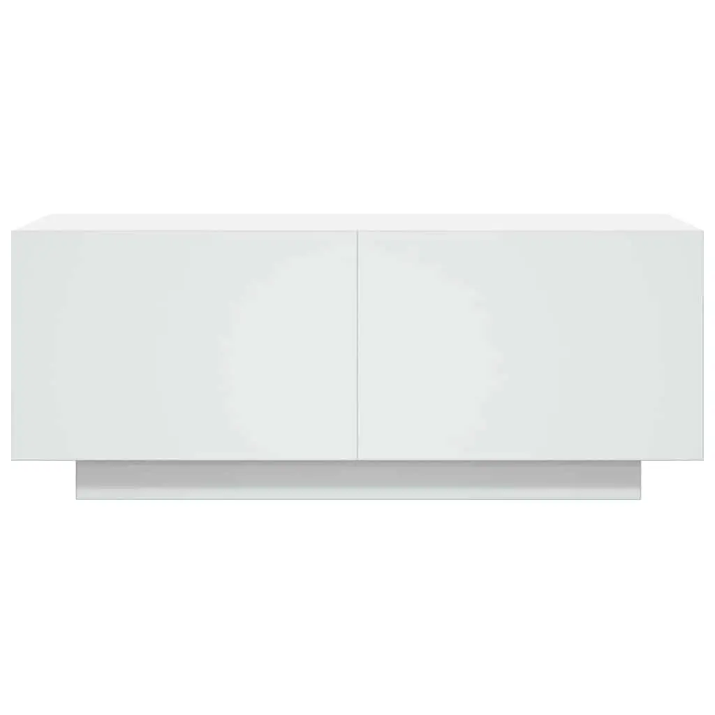 TV Cabinet White Engineered Wood 100x35x40 cm Storage Organiser