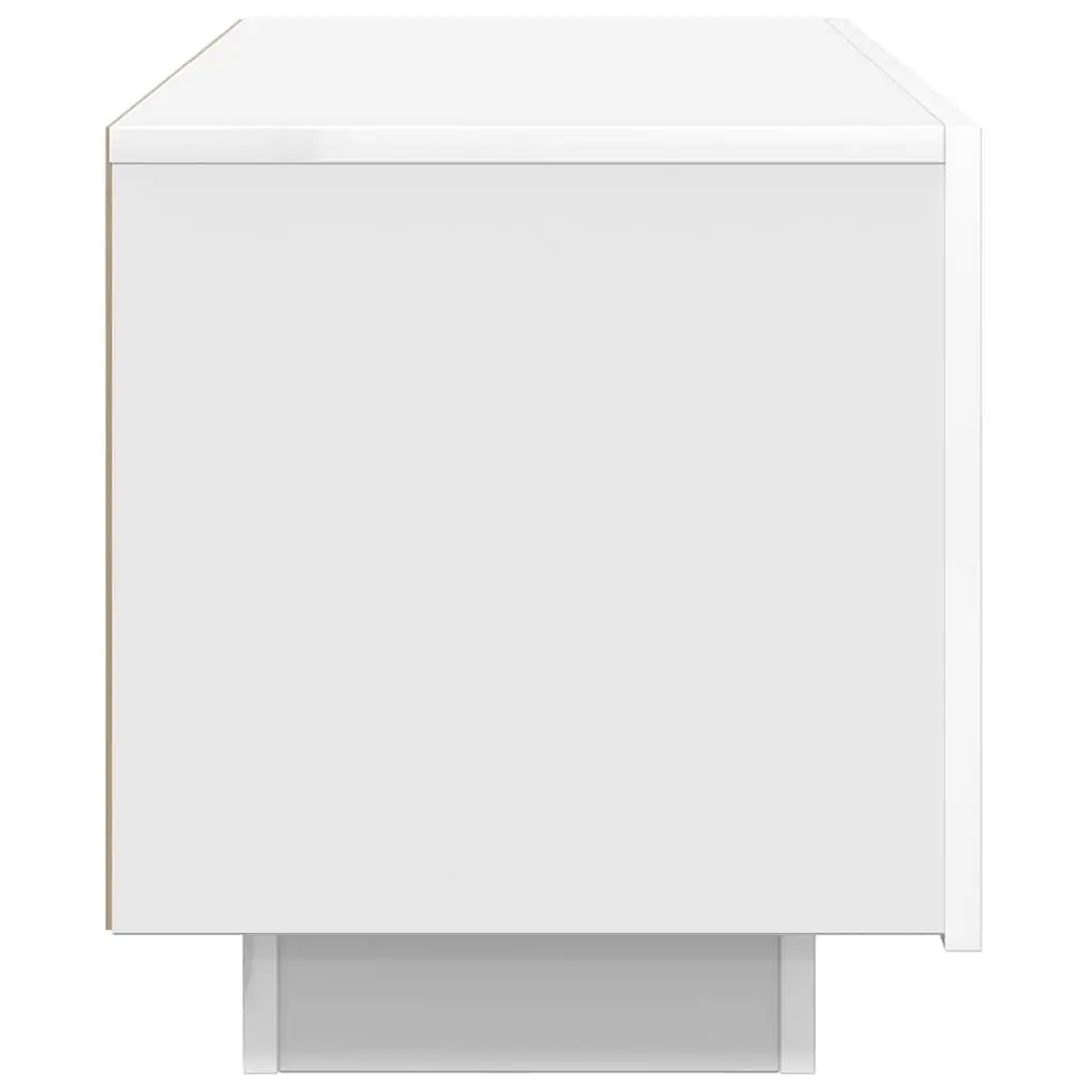 TV Cabinet White Engineered Wood 100x35x40 cm Storage Organiser