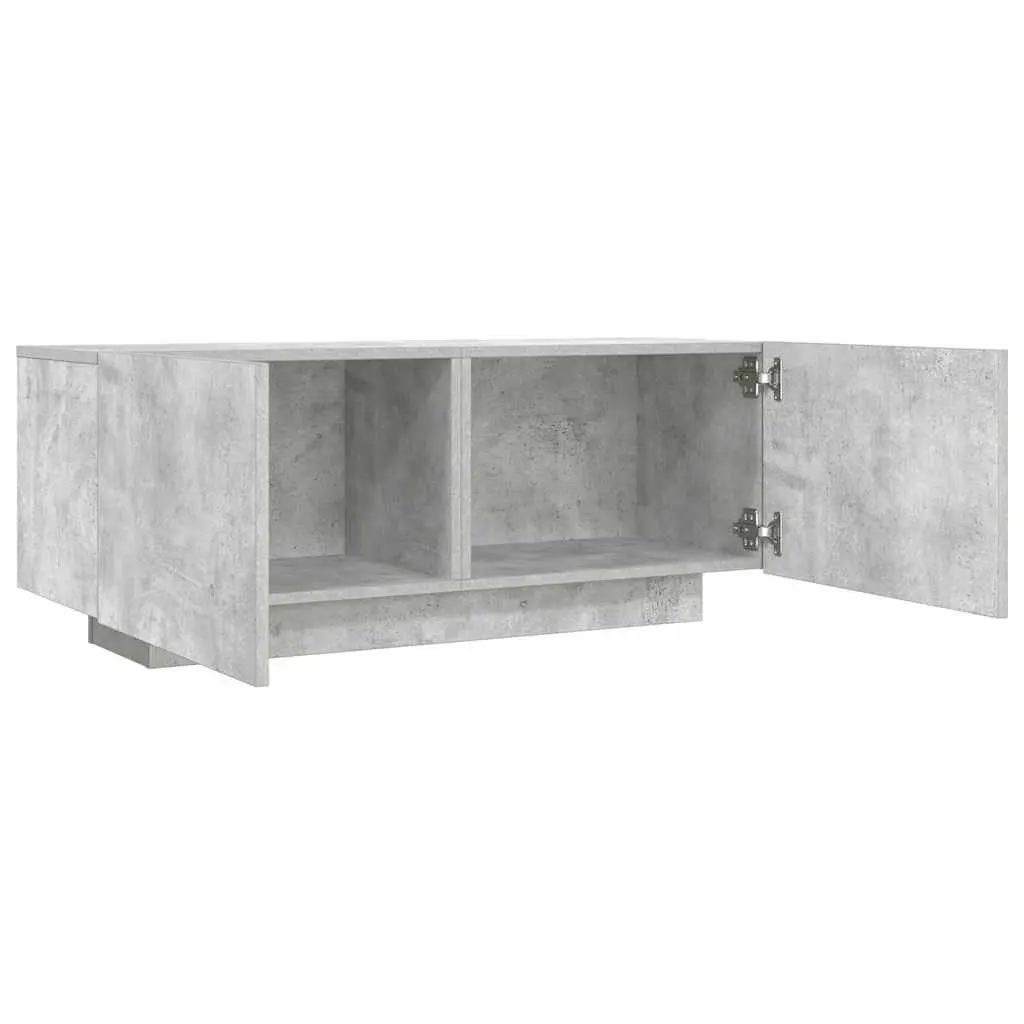 TV Cabinet Concrete Grey Engineered Wood 100x35x40 cm Media Storage Unit