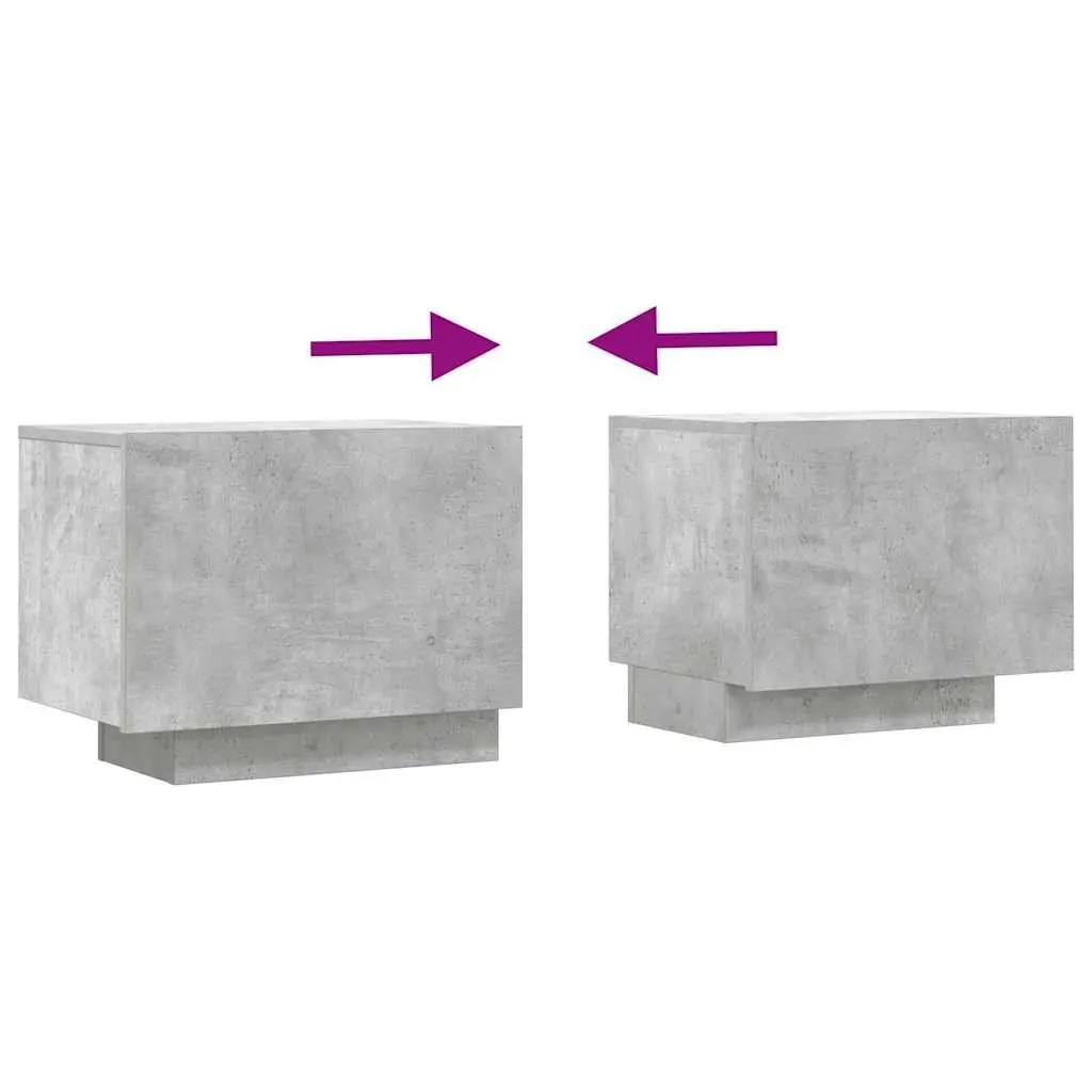 TV Cabinet Concrete Grey Engineered Wood 100x35x40 cm Media Storage Unit