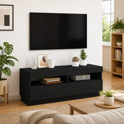 Discover a Black TV Cabinet with RGB LED Lights for You