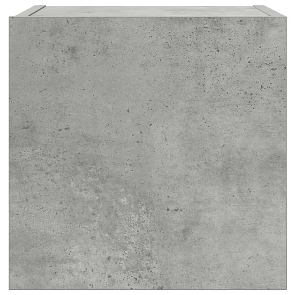 Grey Wall Mounted Storage Cabinets Set 4 Pieces Large Compartment Shelving Unit for Living Room