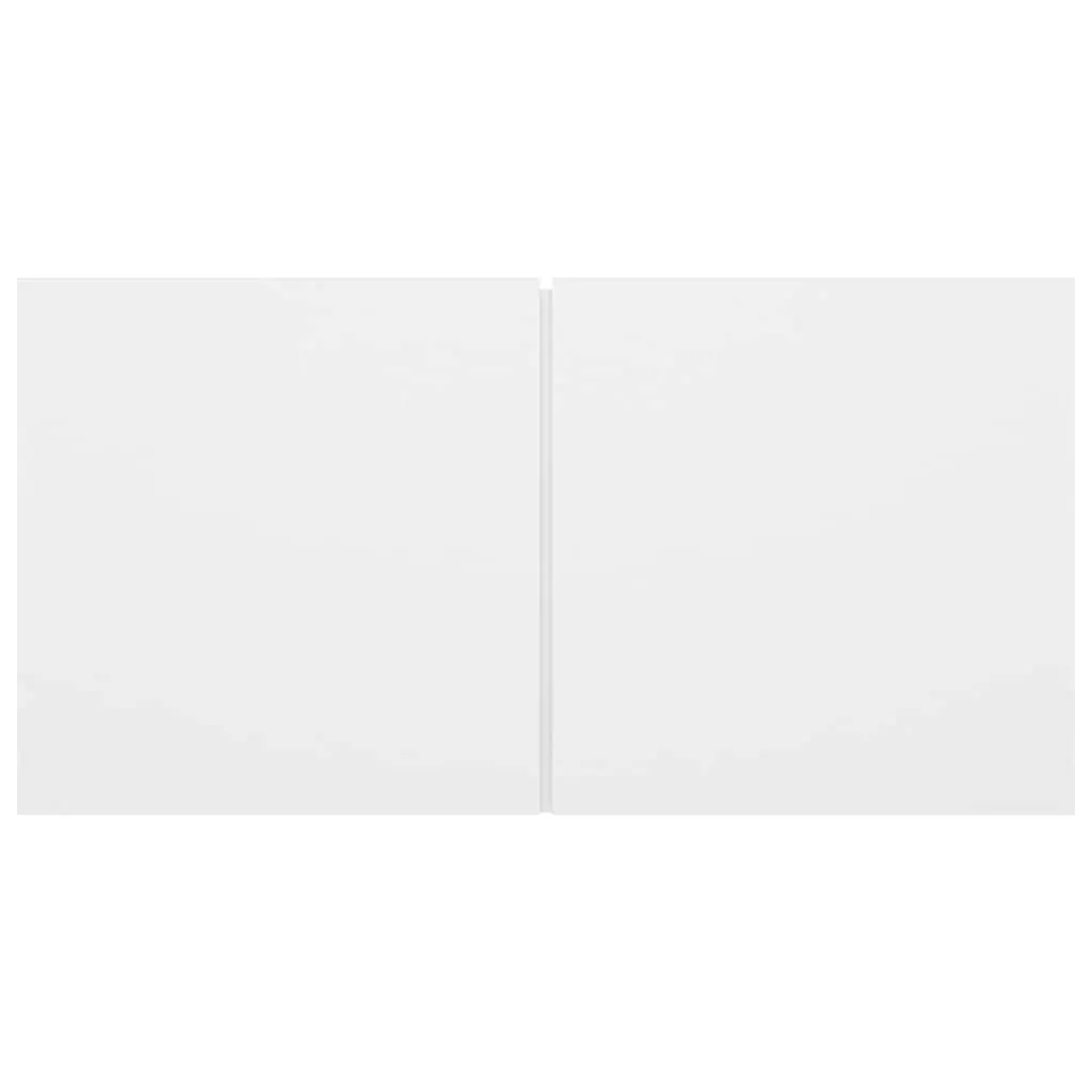 Wall Mounted TV Cabinet Unit Modern White Storage 60 x 30 x 30 cm 2 Piece