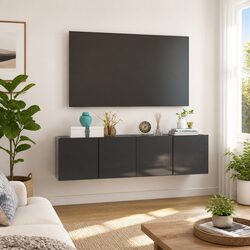 Create a Cozy Living Space with This TV Cabinet Set