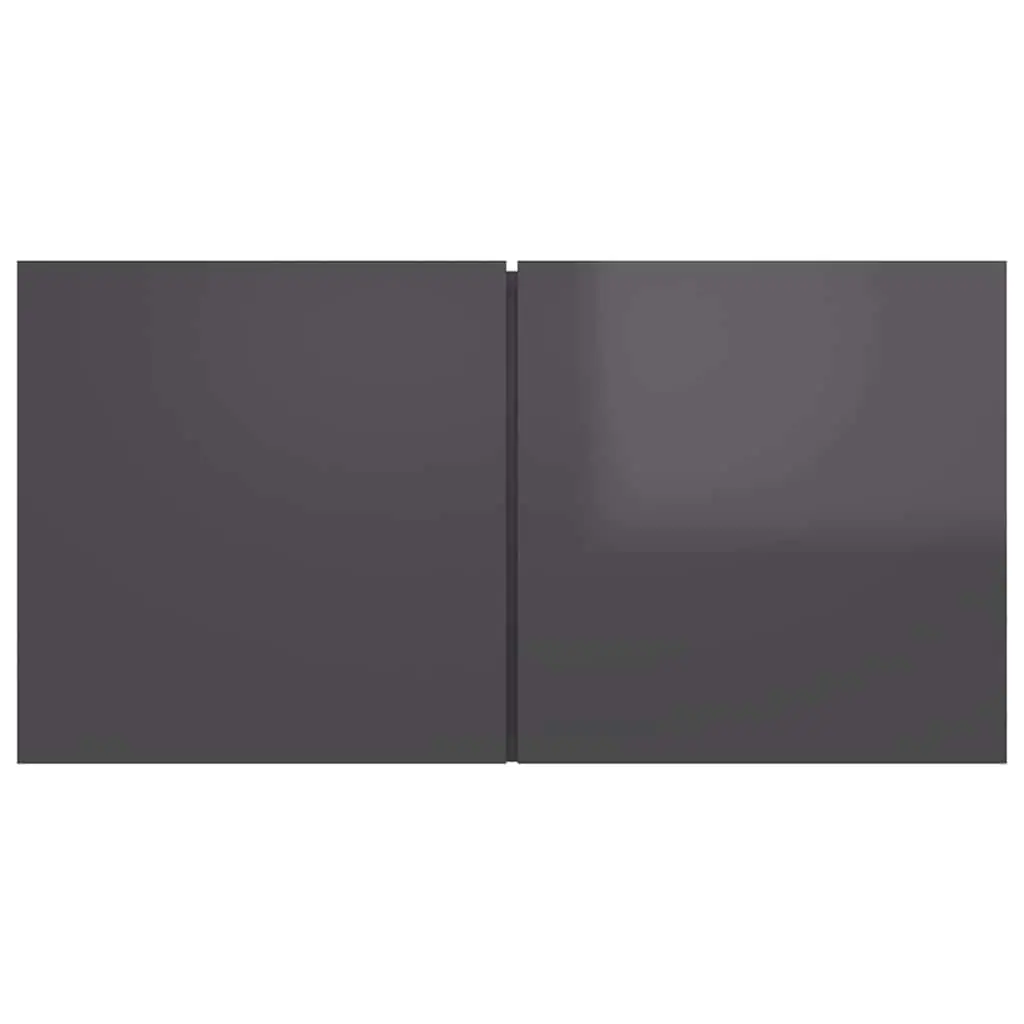 Hanging TV Cabinet Set Modern Grey Wall Mount Storage 3 Piece