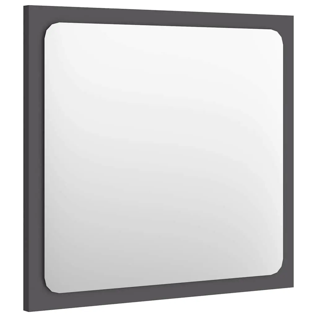 Grey Wall Mounted Bathroom Mirror 40cm