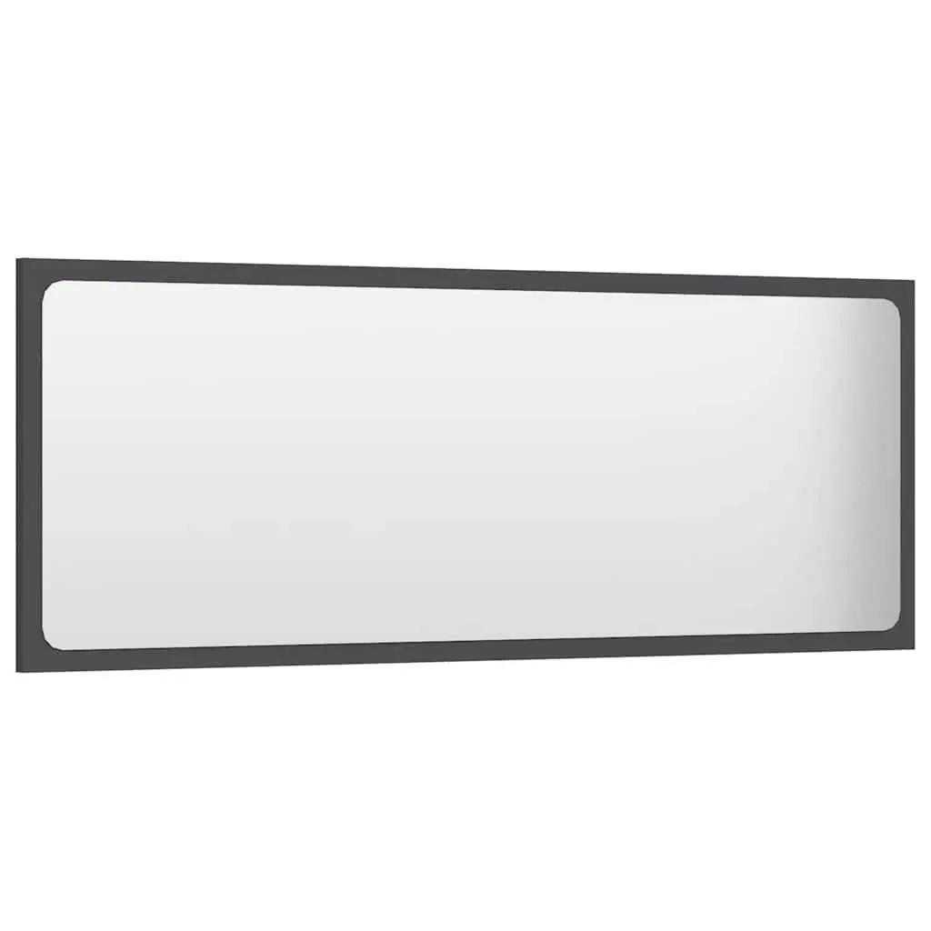 Bathroom Vanity Mirror Wall Mounted Storage Cabinet Grey 100cm