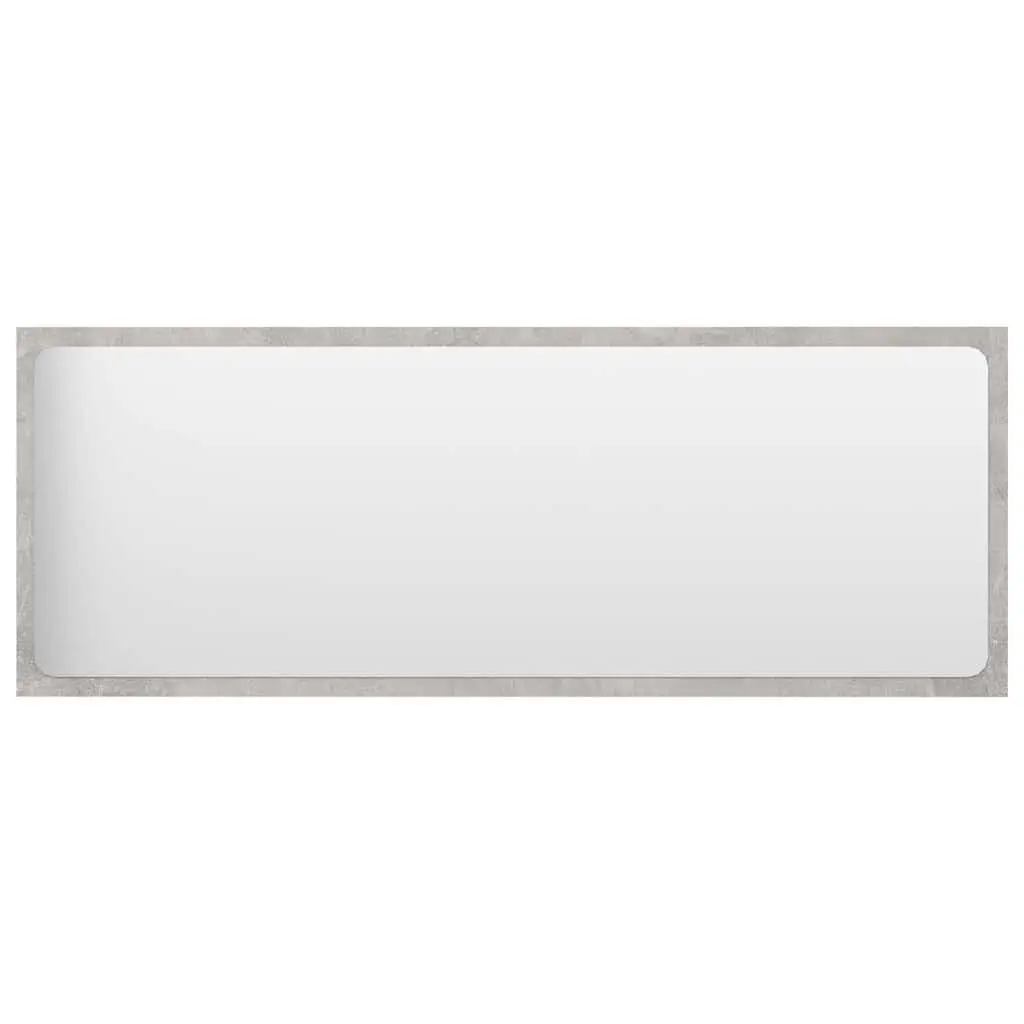 Bathroom Vanity Mirror Contemporary Wall Mount Storage Grey Engineered Wood