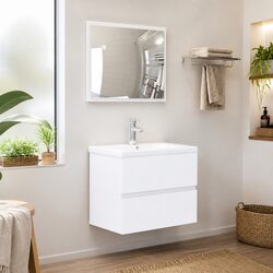 Your New 2-Piece White Bathroom Furniture Set Awaits