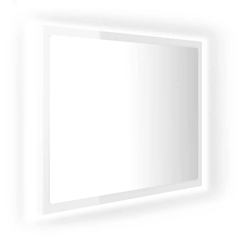 LED Bathroom Mirror RGB Light White 60x8.5x37cm Wall Mount Acrylic