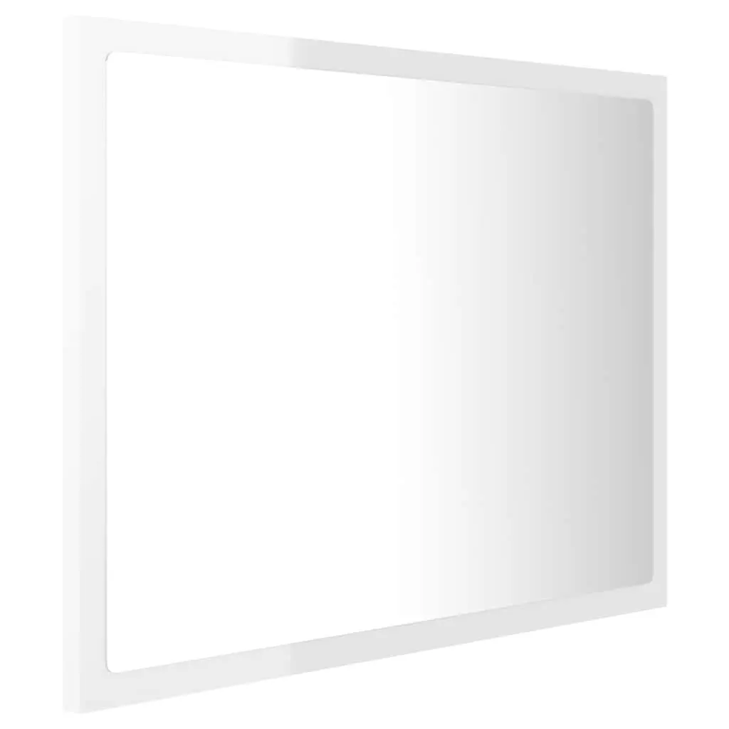 LED Bathroom Mirror RGB Light White 60x8.5x37cm Wall Mount Acrylic