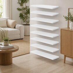 8 White Floating Shelf Boards – Perfect for You