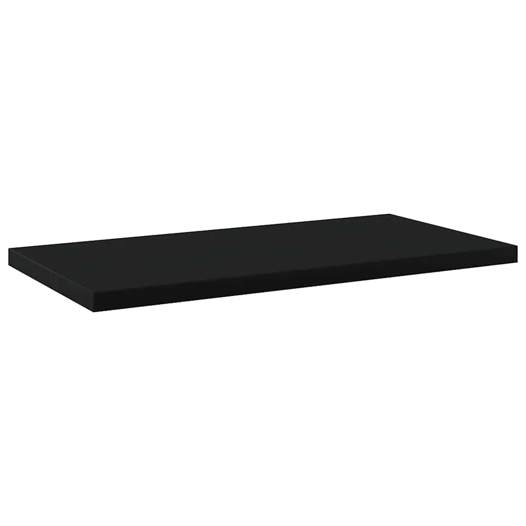 Floating Shelf Boards Black 40 x 20 x 1.5 cm 4 Pieces Storage Shelving Panel for Home Office