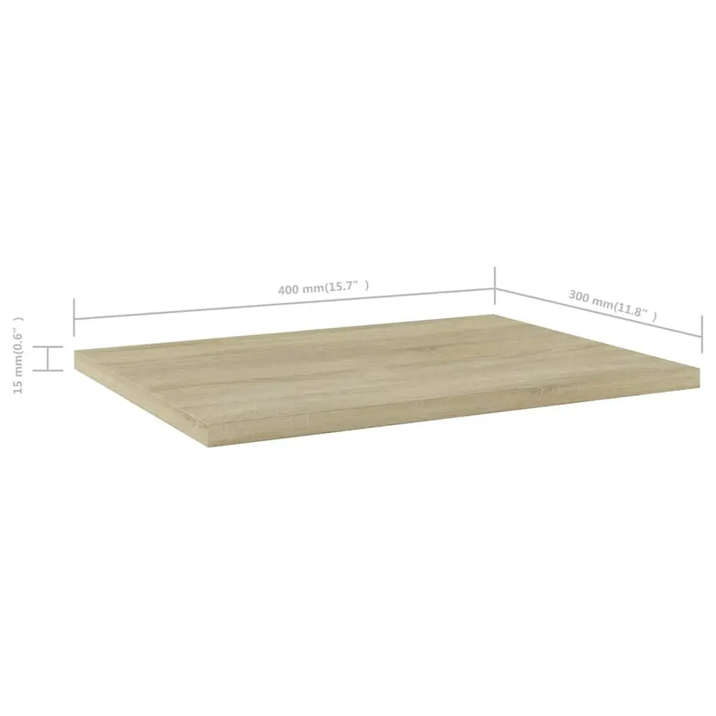 Bookshelf Boards Engineered Wood Sonoma Oak 40x30x1.5 cm 4 Piece Storage Shelves