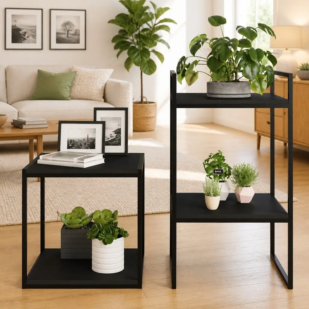 Black Floating Shelf Boards for Home Organization