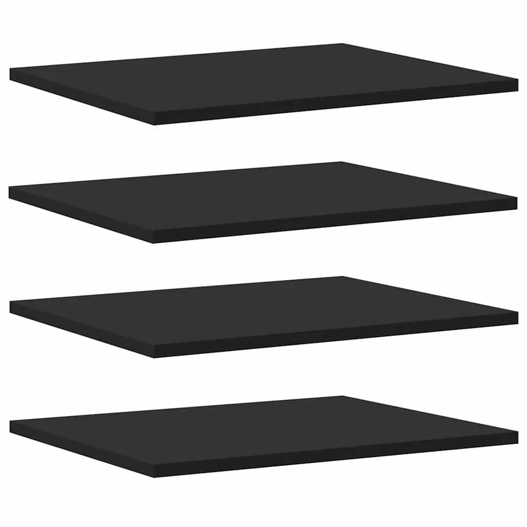 Engineered Wood Floating Shelves Black 40x50x1.5 cm 4 Piece