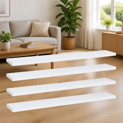 Your New White Bookshelf Boards 4 pcs 60x10x1.5 cm