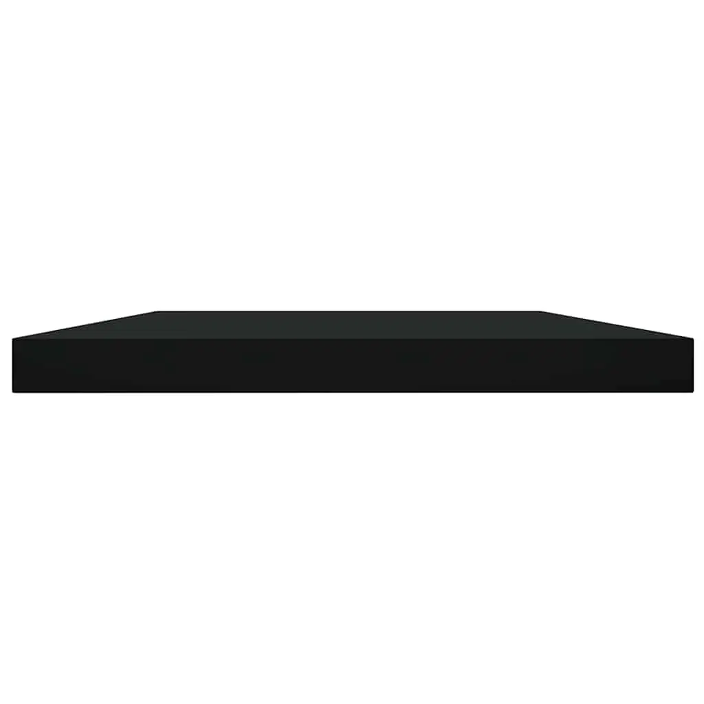Bookshelf Boards Black Engineered Wood 60x10x1.5 cm 4 Piece
