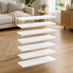 Friendly White Bookshelf Boards 8 pcs for Your Home