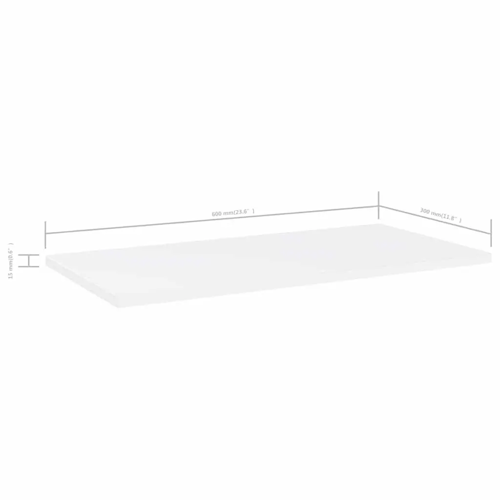 Bookshelf Boards White 60x30x1.5 cm Engineered Wood Panel 4 Piece