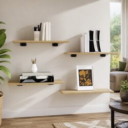 Friendly Storage with 4 Sonoma Oak Bookshelf Boards