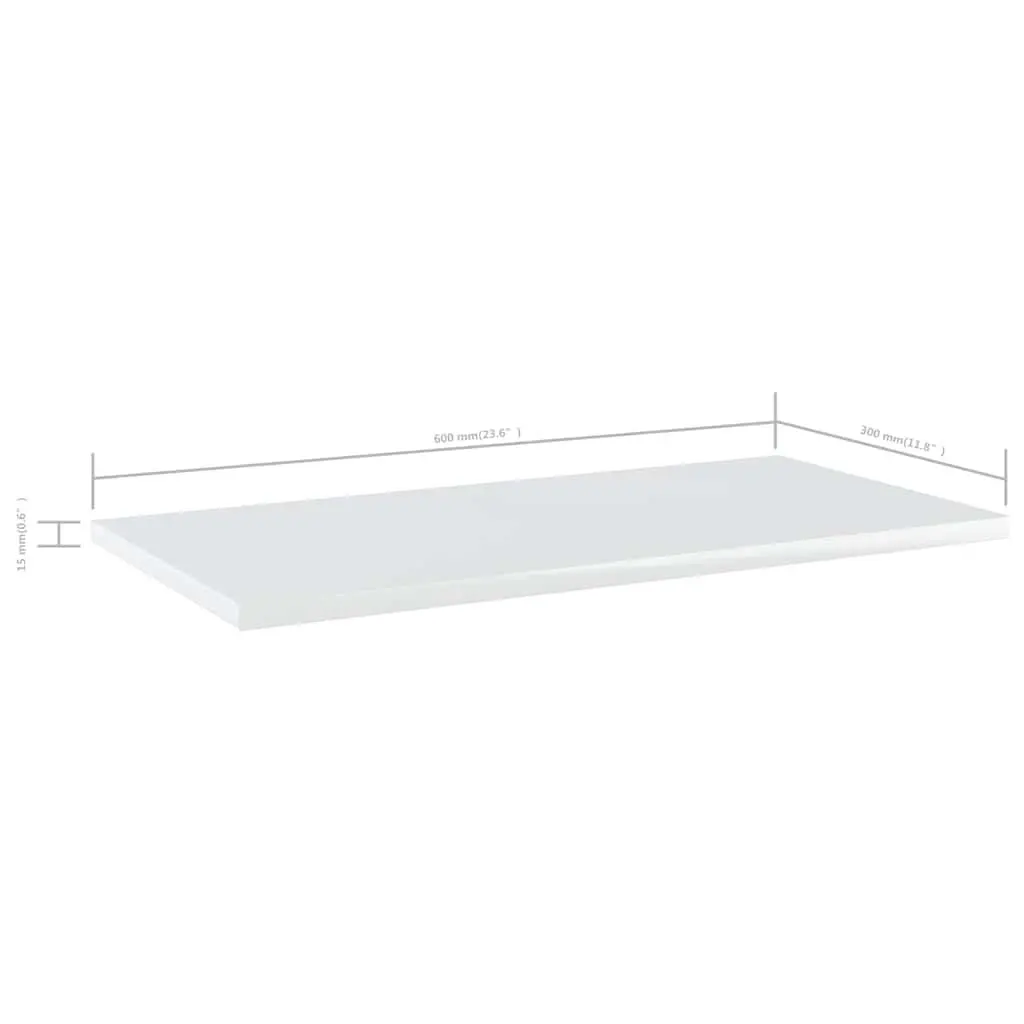 4 White Floating Shelf Boards