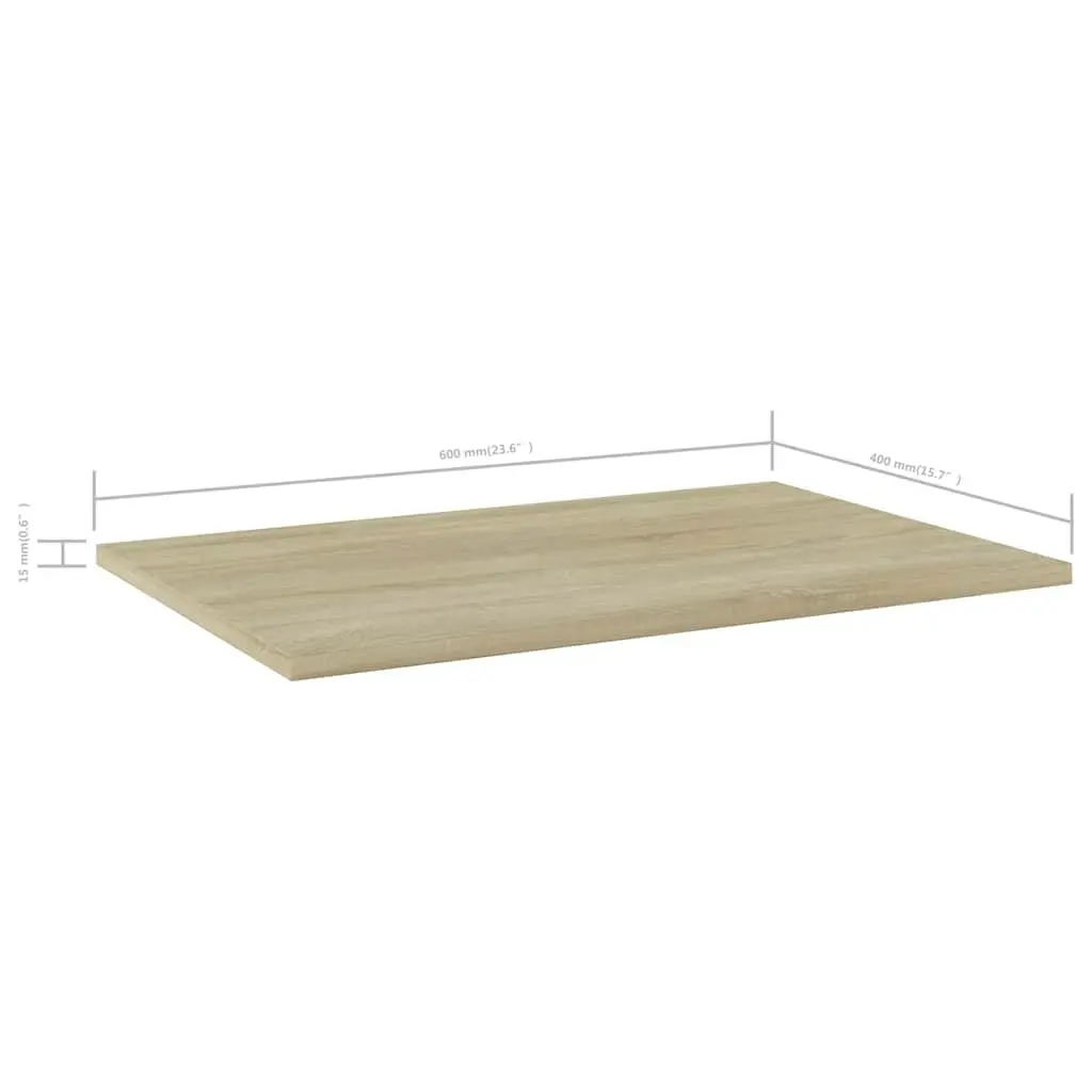 Bookshelf Boards 8 pcs Brown Engineered Wood Floating Shelves Storage Solution
