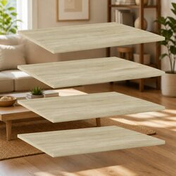 Friendly Floating Bookshelf Boards - Set of 4 in Brown