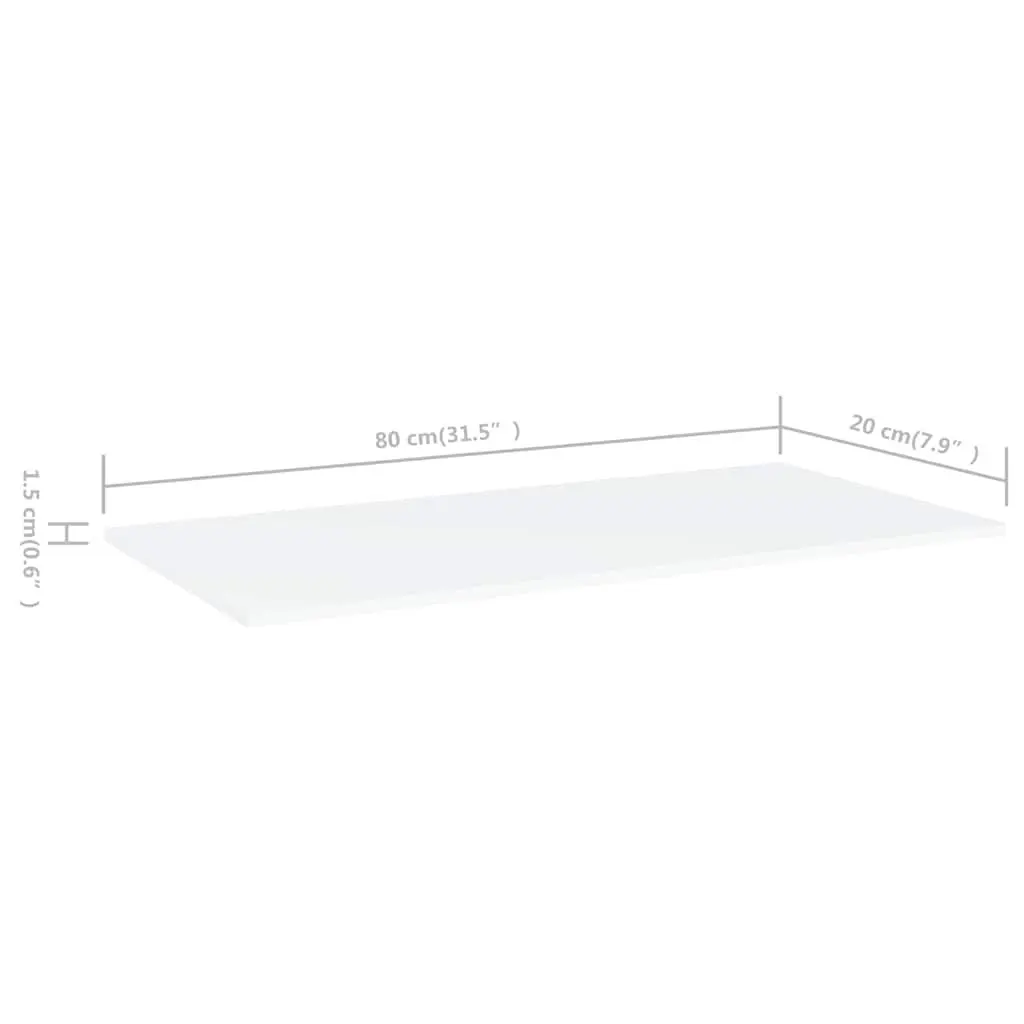 Bookshelf Boards White Storage Shelves 4 Pieces