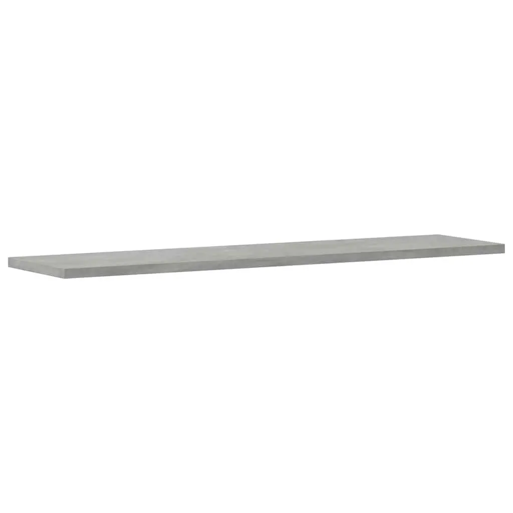 Grey Wall Mounted Storage Shelves Set of 4 Engineered Wood Bookshelf Boards