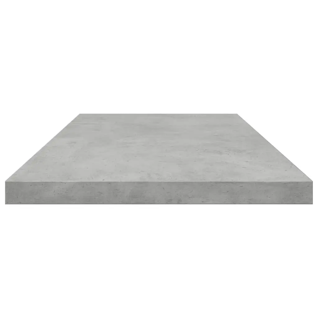 Grey Wall Mounted Storage Shelves Set of 4 Engineered Wood Bookshelf Boards