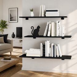 Your New Black Floating Shelves - 4 Durable Boards