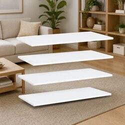 Friendly Floating Shelf Boards - 4 White Shelves for You