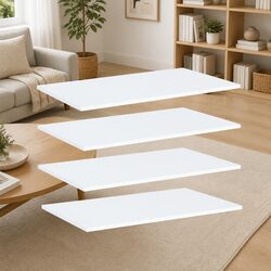 4 Floating White Shelf Boards for Your Home