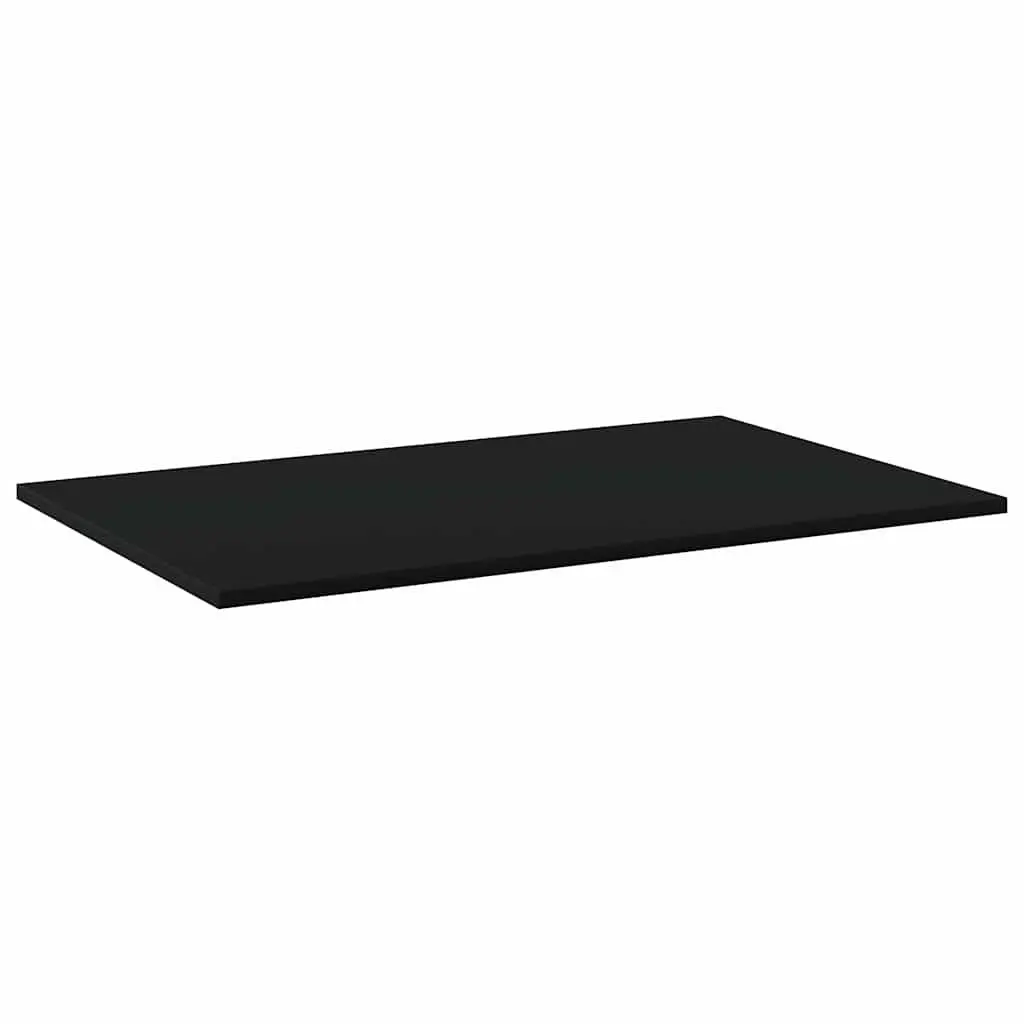 Wall Mounted Black Floating Shelf Boards Set 4 Piece 80 x 50 x 1.5 cm