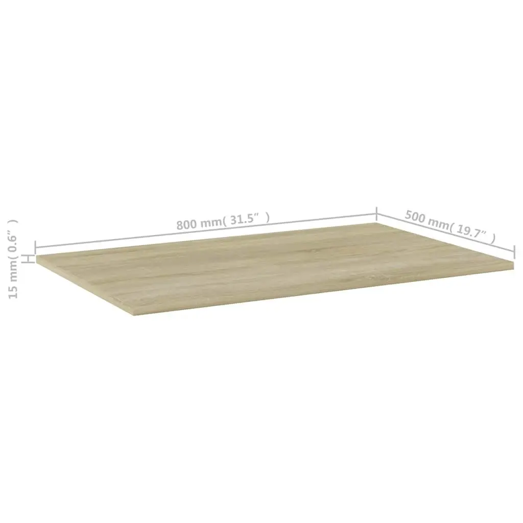 Floating Shelf Boards Brown 80 x 50 x 1.5 cm 4 Piece Wall Mounted Bookshelf Organiser