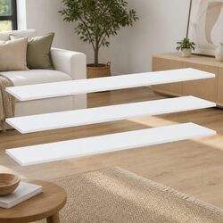 4 Pack of Floating Bookshelf Boards - Easy to Install and Clean