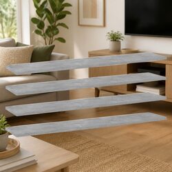 Add Style with 4 pcs of Grey Floating Shelf Boards