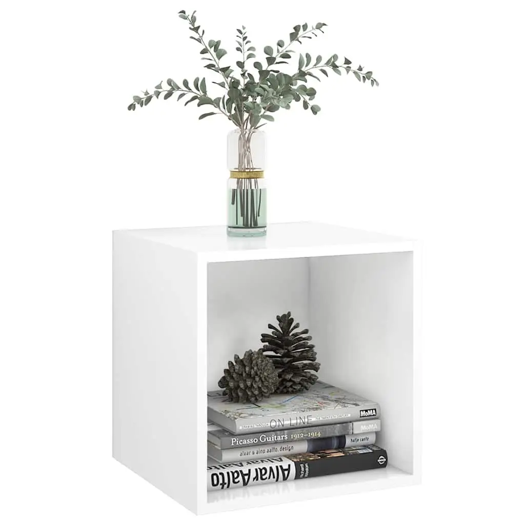 Wall Cabinet 2 pcs White 37x37x37 cm Engineered Wood Floating Shelves Storage