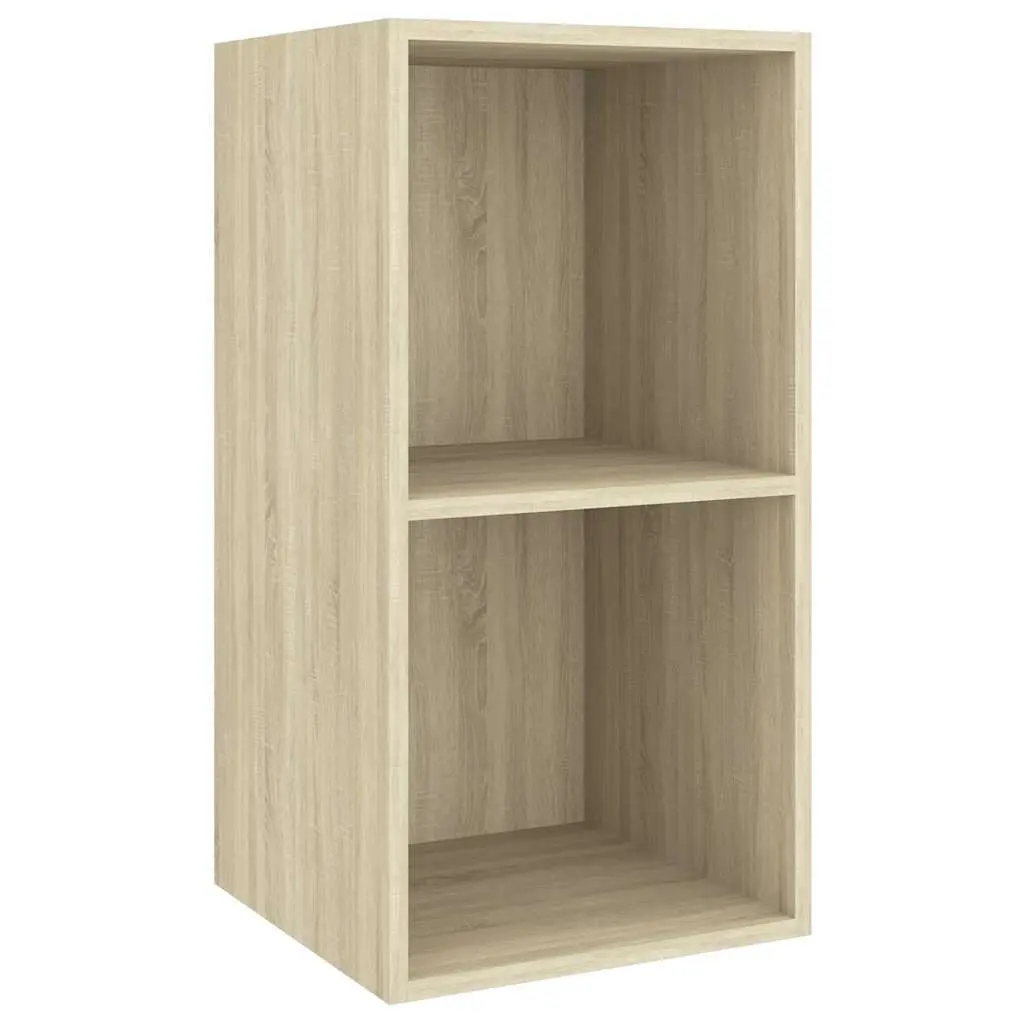 Wall-mounted TV Cabinet Brown Engineered Wood 37x37x72cm