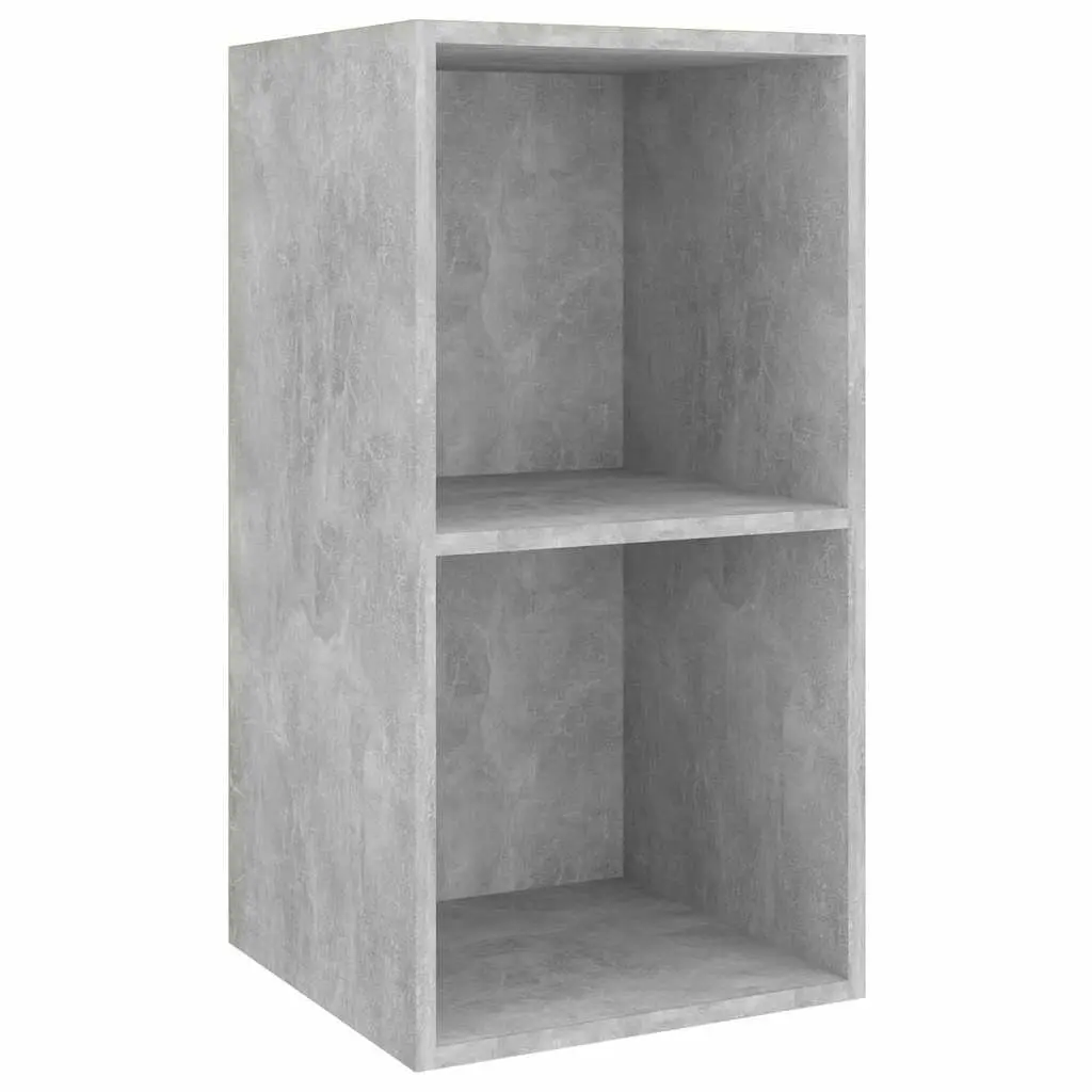 Wall-mounted TV Cabinet Grey Concrete Engineered Wood 37 x 37 x 72 cm
