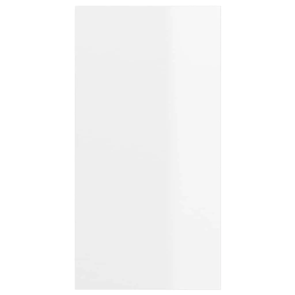 White Wall-mounted TV Cabinet High Gloss 2 Compartment Storage Display Unit