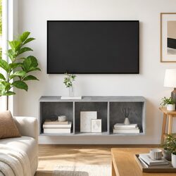 Discover Your New Grey Wall-Mounted TV Cabinet - 37x37x107cm