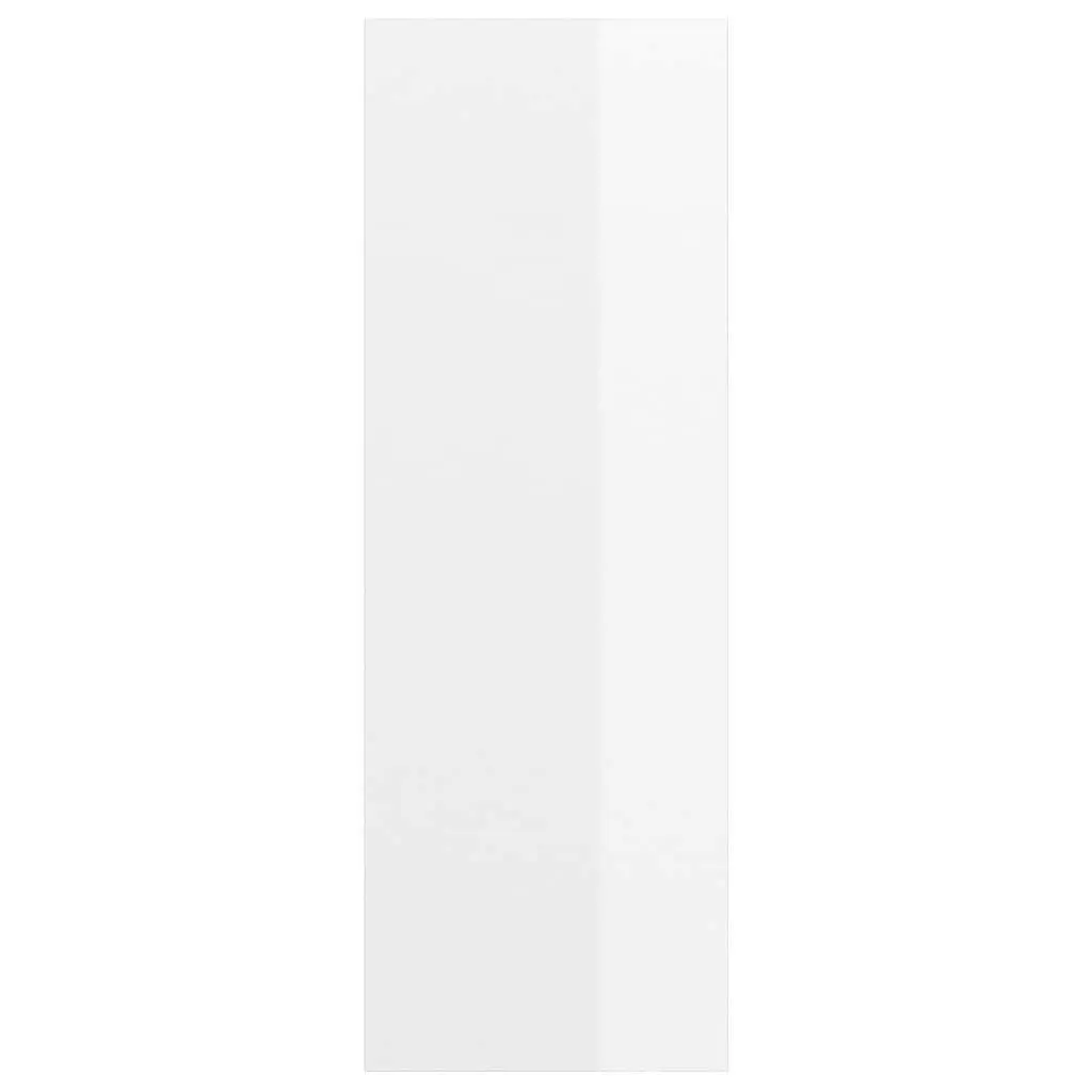 White Wall-Mounted TV Cabinet with 3 Compartments