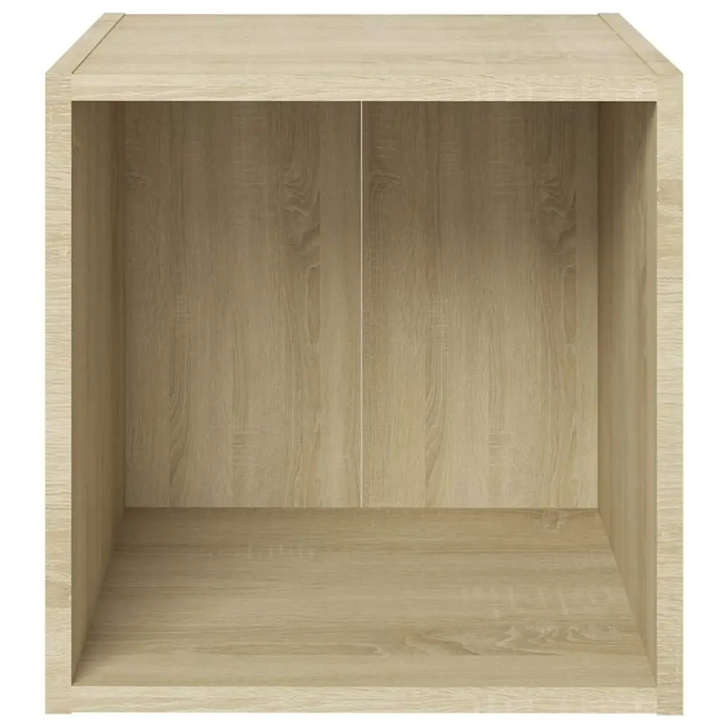 TV Stand Engineered Wood Sonoma Oak Ground Stand Living Room Storage Unit 37cm