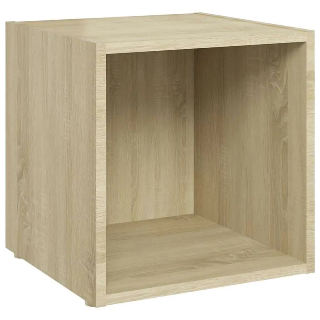 TV Cabinets 2 pcs Ground Stand Sonoma Oak 37x35x37 cm Storage Unit