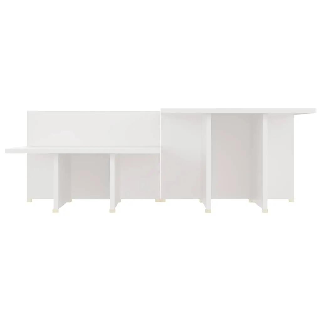 Coffee Tables White Nesting Set of 2 Living Room Furniture